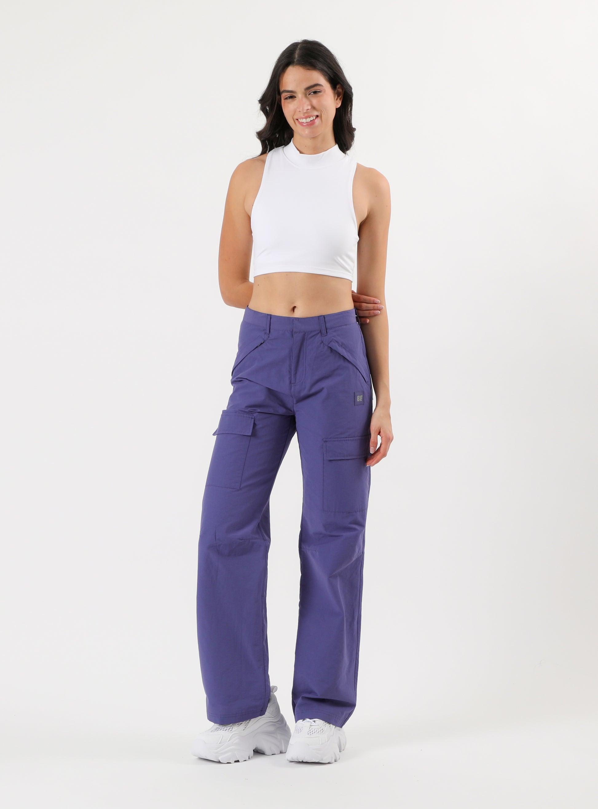 Pantalón cargo color morado